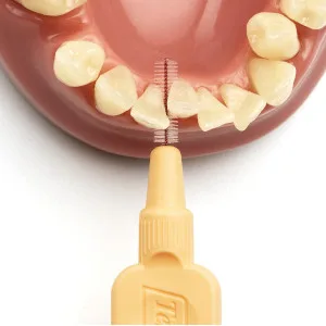 TEPE Interdental Brushes Orange Extra Soft (0.45mm - Size 1) / Simple and effective cleaning of interdental spaces / 1 x 8 brushes 8 count (Pack of 1) Single size pack - tepe interdental cleaning