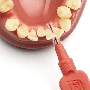 TePe Interdental Brushes Red Extra Soft (0.5mm - Size 2) / Simple and effective cleaning of interdental spaces / 1 x 8 brushes Red 8 count (Pack of 1) - tepe interdental cleaning