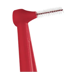 TePe Angle Red Interdental Brushes (0.5mm - Size 2) / Easy and simple interspace cleaning with long handle and angled neck / 1 x 6 brushes 6 Count (Pack of 1) Single size pack - tepe brushes