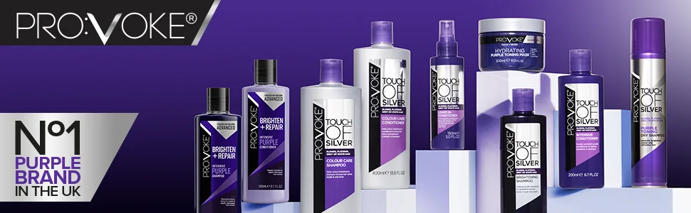 PROVOKE Touch of Silver Intensive Conditioner - for Blonde Platinum White or Grey Hair - 200 ml 200 ml (Pack of 1) - PURPLE SHAMPOO