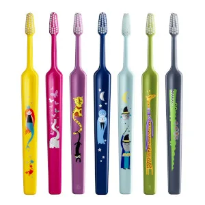 TEPE Kids Select Compact Soft (Ages 3+) / Fun Zoo Animal Design / 1 X Children'S Toothbrush - tepe brushes