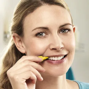 TePe Interdental Brush Original Yellow 0.7 mm/ISO 4 8pcs plaque removal efficient clean between the teeth tooth floss for narrow gaps 8 count (Pack of 1) Yellow (Size 4) - tepe brushes