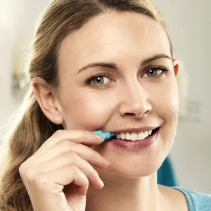 TePe Interdental Brush Original Blue 0.6 mm/ISO 3 8pcs plaque removal efficient clean between the teeth tooth floss for narrow gaps 8 count (Pack of 1) Blue (Size 3) - tepe brushes