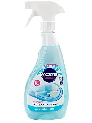 Ecozone 3-in-1 Bathroom Cleaner 500ml Removes Stubborn Limescale Leaves Showers Sparkling - Bathroom Cleaner Spray