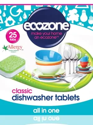 Ecozone All in One Classic Dishwasher Tablets 25 Tablets - Classic Dishwasher Tabs - 25