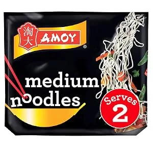 Amoy Straight to Wok Medium Noodles 2 x 150g - Amoy Medium Noodles