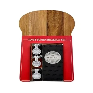 Wilkin & Sons Tiptree Savoury Selection - Breakfast Toast Board with Jam, Marmalade and Tea Bags
