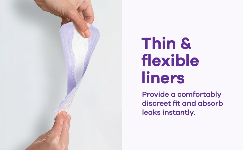 Always Discreet Incontinence Liners Women 20 Liners High Absorbency Thin and Flexible Liners for Sensitive Bladder 20 Count (Pack of 1) Liners Plus - always
