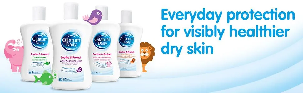 Oilatum Daily Soothe & Protect Junior Bath Bubbles for Dry Sensitive and Eczema Prone Skin 300ml - product information 1