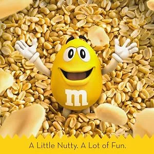 M&M's Peanut Chocolate Party Bulk Bag Movie Night Snacks to Share 1 kg - Peanut-ty