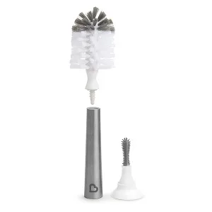 Munchkin Shine Stainless Steel Bottle Brush and Refill Brush Head - bottle brush