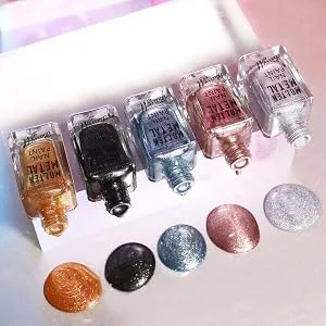 Barry M Cosmetics Molten Metal Nail Paint Black Diamond - product information 3