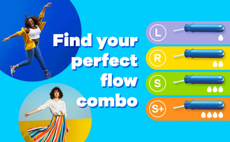 Tampax Compak Regular Applicator Tampons 18 Tampons - Find your perfect flow combo