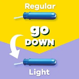 Tampax Compak Regular Applicator Tampons 18 Tampons - Tampon uncomfortable? Go down a size