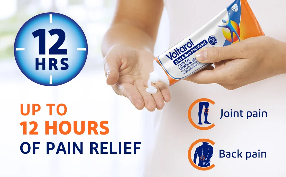 Voltarol Pain Relief Gel 12 Hour Joint Pain Relief 2.32% Gel (packaging may vary) 50 g (Pack of 1) - voltarol B07HLR7PPZ