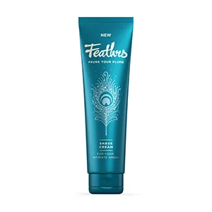 Feathrs Sensitive Shave Cream for Styling Intimate Areas - Vegan - 150ml 150 ml (Pack of 1) - Shaving Cream