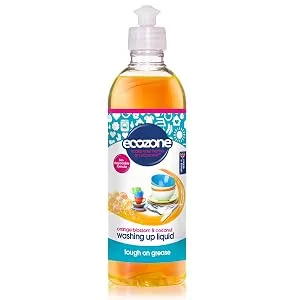 Ecozone Cool Cucumber & Apple Washing Up Liquid | Tough on Grease | 500ml 500 ml (Pack of 1) Cool Cucumber & Apple - WUL4