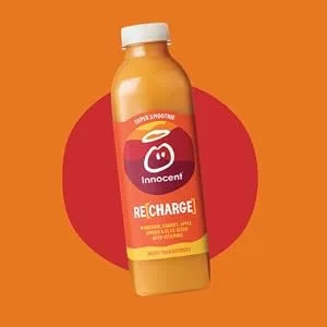 innocent Mandarin Carrot & Ginger Recharge Super Smoothie with Vitamins 750ml Carrot 750.00 ml (Pack of 1) - Recharge