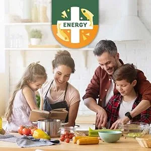 John West Energy No Drain Tuna Steak with Spring Water 3 X 110 g. With added Vitamin B6 and B12 - energy