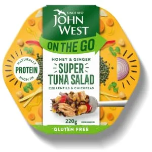 John West On The Go Basil Super Tuna Salad 220 g. Naturally high in Protein. Low in Saturated Fat - dasda