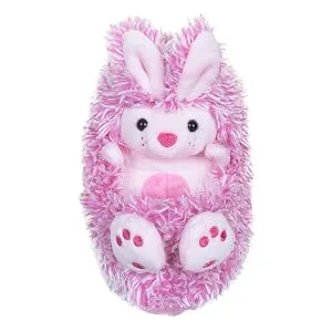 Curlimals Rainbow Bunny called Bo Cute Interactive Rabbit Teddy Bear Sensory Toys for Kids Responds to Touch: Talks Makes Noises Curls Into a Ball! - Bibi bunny