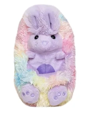 Curlimals Rainbow Bunny called Bo Cute Interactive Rabbit Teddy Bear Sensory Toys for Kids Responds to Touch: Talks Makes Noises Curls Into a Ball! - Bo the Bunny