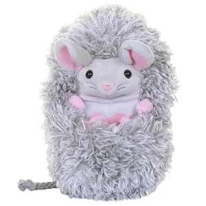 Curlimals Rainbow Bunny called Bo Cute Interactive Rabbit Teddy Bear Sensory Toys for Kids Responds to Touch: Talks Makes Noises Curls Into a Ball! - Popsy Mouse
