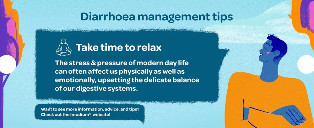 Imodium Original Capsules for Diarrhoea Relief 6 Capsules 6 Count (Pack of 1) Originals - Diarrhoea management tips. Take time to relax