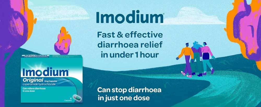 Imodium Original Capsules for Diarrhoea Relief 6 Capsules 6 Count (Pack of 1) Originals - Imodium fast & effective diarrhoea relief in under 1 hour. Can stop diarrhoea in just one dose