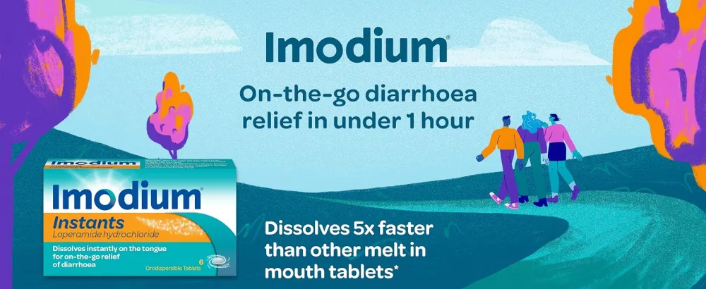Imodium Instants - Fast Dissolving Tablets for On-The-Go Diarrhoea Relief in Under 1 Hour 6 Count (Pack of 1) 6 Count (Pack of 1) Instants - Imodium On-the-go diarrhoea relief in under 1 hour