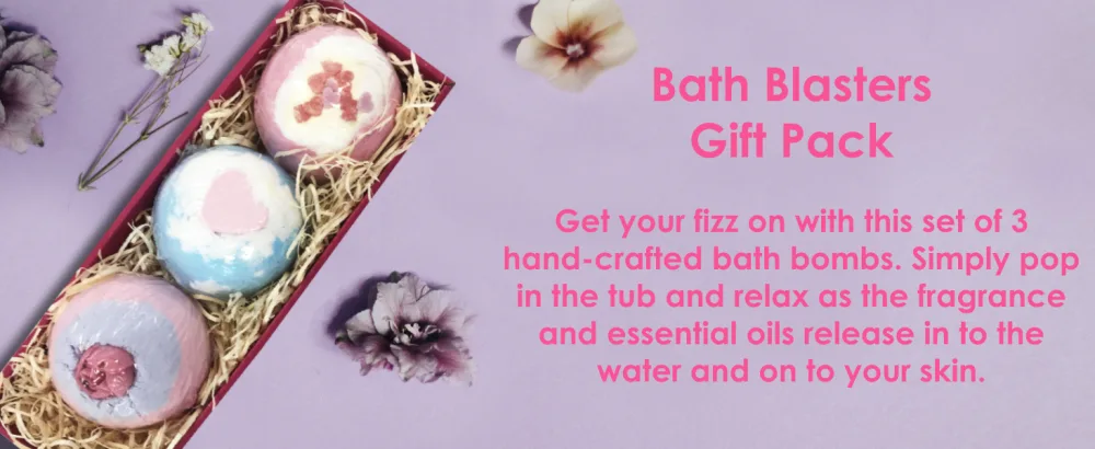 Bomb Cosmetics Bath Blaster Handmade Bath Bomb Gift Pack Contains 3-Pieces 480 g 3 Count (Pack of 1) - Bomb Cosmetics Bath Blasters Gift Pack