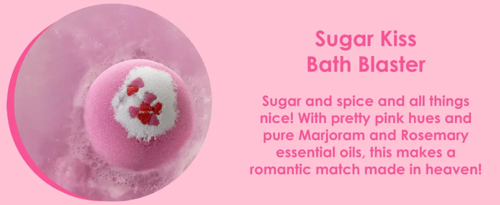 Bomb Cosmetics Bath Blaster Handmade Bath Bomb Gift Pack Contains 3-Pieces 480 g 3 Count (Pack of 1) - Bomb Cosmetics Sugar Kiss Bath Blaster, 160g