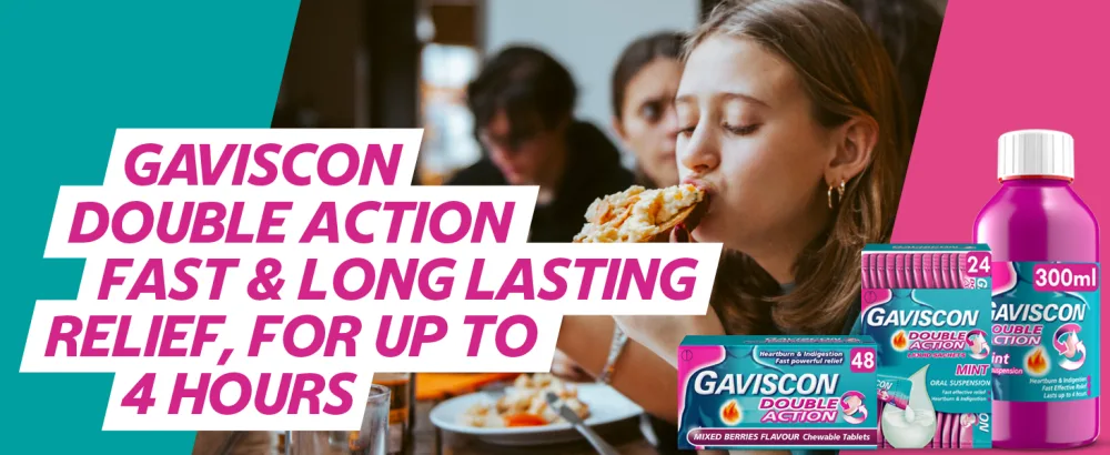 Gaviscon Double Action Mint Flavour 600ml Relief from Heartburn and Indigestion Works Instantly Suitable for Pregnancy - gaviscon