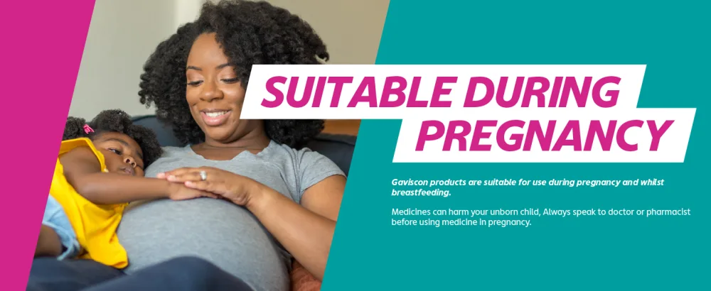 Gaviscon Double Action Mint Flavour 600ml Relief from Heartburn and Indigestion Works Instantly Suitable for Pregnancy - suitable during pregnancy