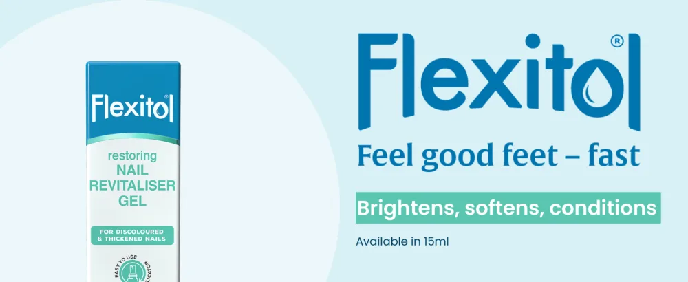 Flexitol Restoring Nail Revitaliser Gel 15ml Triple Action Formula Brightens Softens and Conditions For Hands and Feet - Flexitol