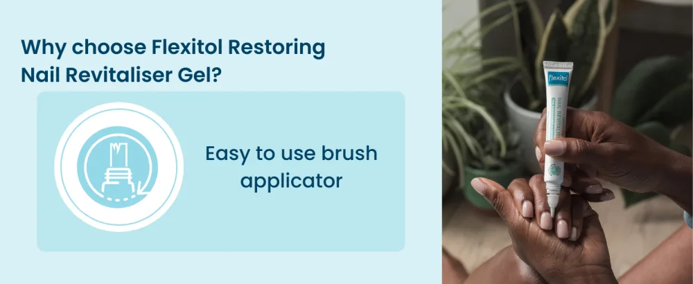 Flexitol Restoring Nail Revitaliser Gel 15ml Triple Action Formula Brightens Softens and Conditions For Hands and Feet - Flexitol