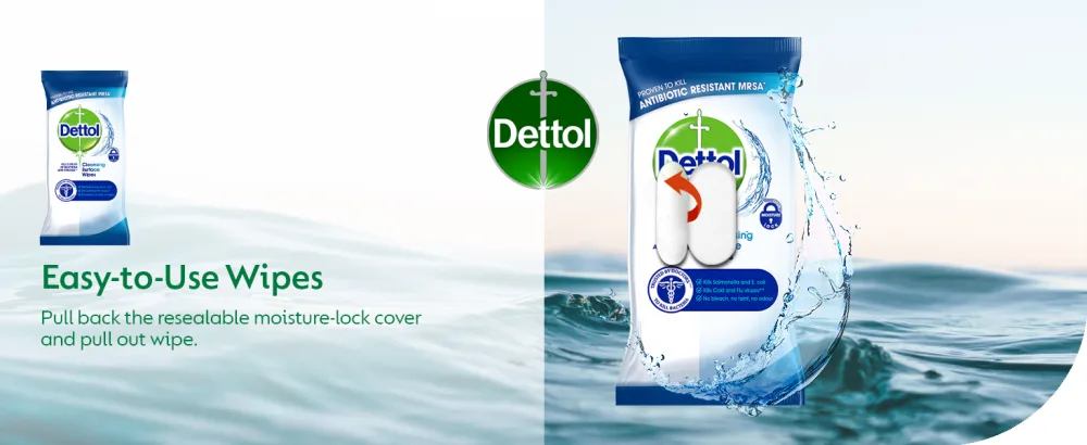 Dettol Antibacterial Surface Cleaning Wipes 252 each Cleansing Wipes - product information 7