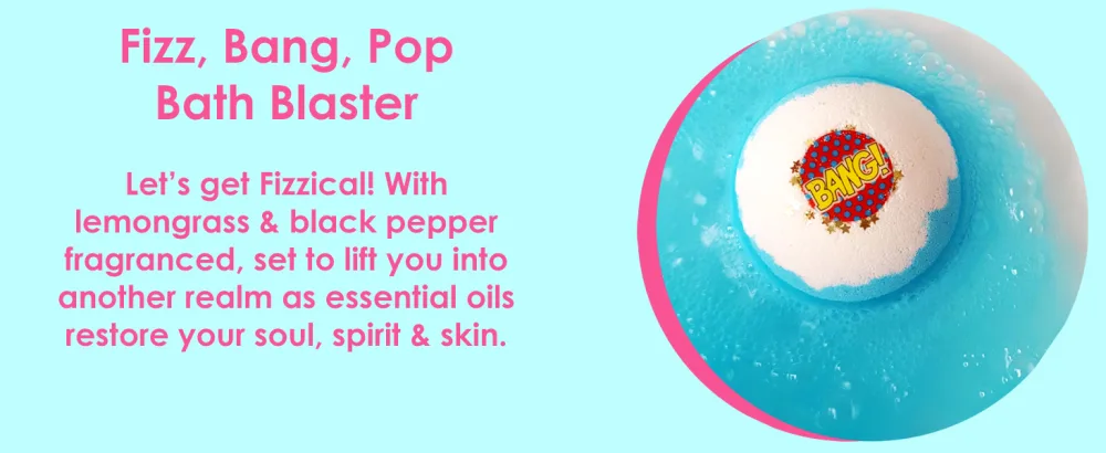 Bomb Cosmetics Superhero's Saviour Handmade Wrapped Bath & Body Gift Pack Contains 5-Pieces 500 g 5 Count (Pack of 1) Superhero's Saviour - Bomb Cosmetics Fizz, Bang, Pop Bath Bomb, 160g