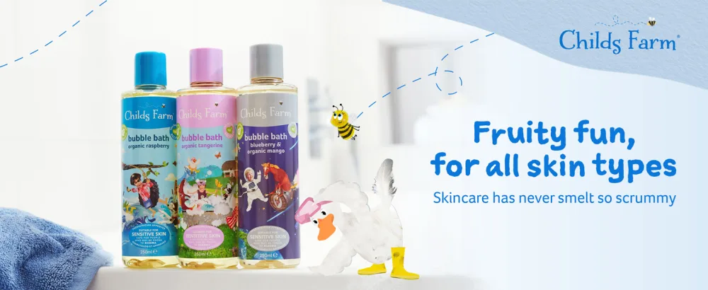 Childs Farm | Kids Bubble Bath 500ml | Organic Raspberry | Gently Cleanses & Soothes | Suitable Dry Sensitive & Eczema-Prone Skin Raspberry 500 ml (Pack of 1) - Childs Farm bubble baths for sensitive skin
