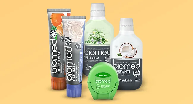 Biomed Sensitive 98% Natural Toothpaste | Sensitivity & Enamel Strengthening | Red Grape Seed Extract Vegan SLES Free 100g Sensitive 100 g (Pack of 1) - Biomed Superwhite