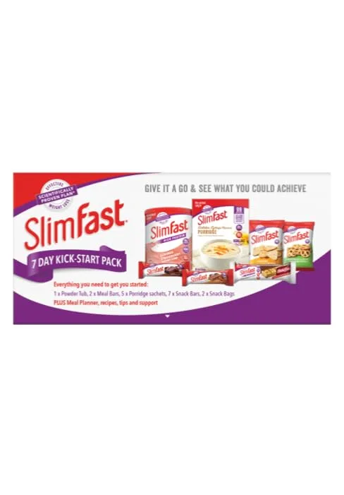 SlimFast 7 Day Kick-Start Pack Kick-Start Pack 1 Count (Pack of 1) - Slimfast starter packs ready-to-drink vitality achieve weight loss