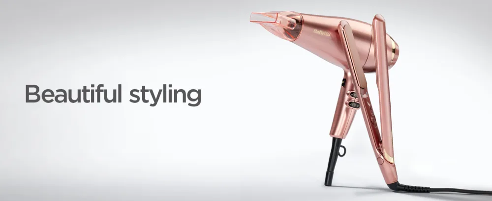 BaByliss Elegance 2100W Hair Dryer Ionic Lightweight Smooth Fast Drying Cool shot 5336U Rose Gold - Beautiful styling