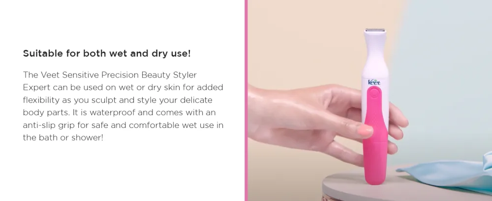 Veet Precision Trimmer White 2 - Waterproof