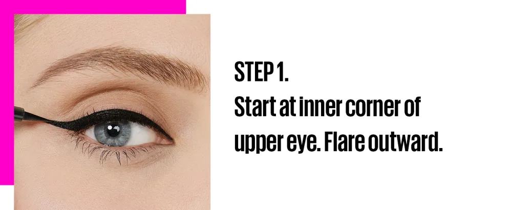 Maybelline Hyper Precise All Day Liner Matte Black - Step 1
