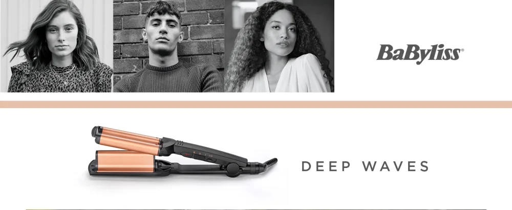 BaByliss Deep Waves Styler Hair waver ceramic long lasting mermaid waves beach waves Single - deep waves