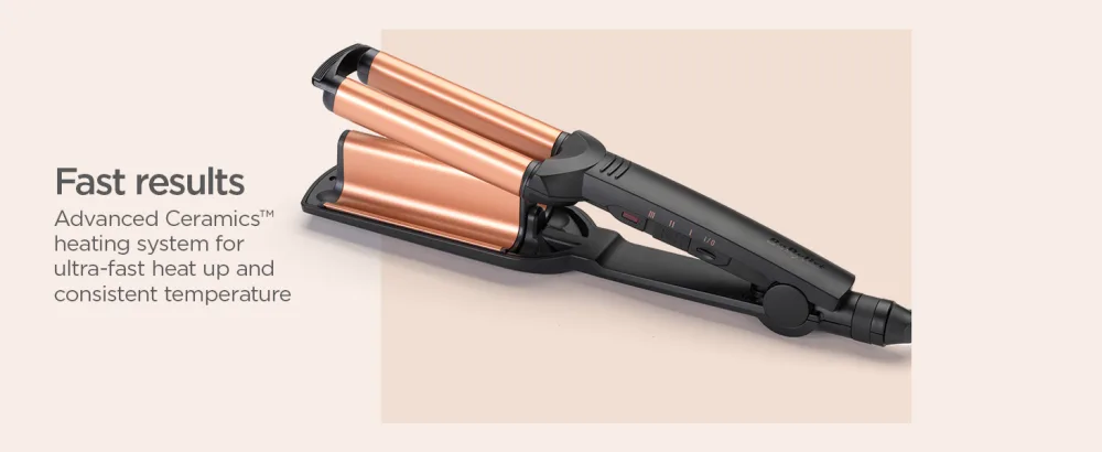 BaByliss Deep Waves Styler Hair waver ceramic long lasting mermaid waves beach waves Single - fast results