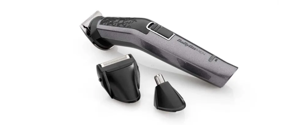 BaByliss MEN 11 in 1 Carbon Titanium Face and Body Multi Grooming Kit with Nose Trimmer and Foil Shaver Attachments - trimmer