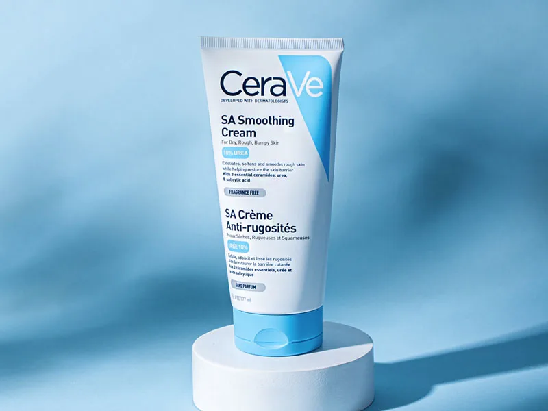 CeraVe SA Smoothing Cream for Rough and Bumpy Skin 177ml with Salicylic Acid and 3 Essential Ceramides 177 ml - sa 177