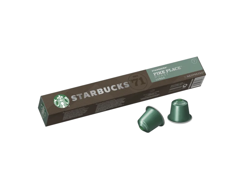 STARBUCKS Pike Place Roast by Nespresso Medium Roast Coffee Capsules 8 x 10 (80 Capsules) Single - Pike Place