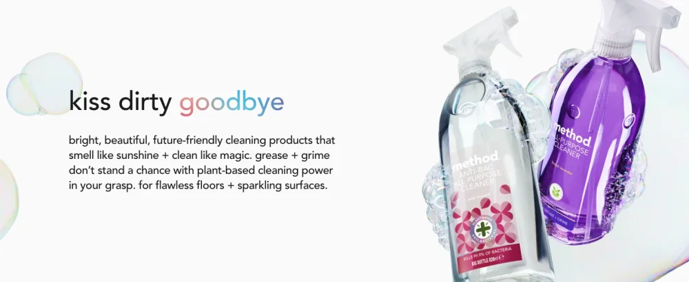 Method Glass Cleaner Spray Mint 828 ml (Pack of 1) - Method Anti-bac Sprays